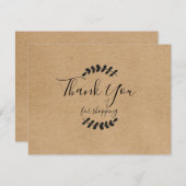 クラフト素朴ありがとうショッピング割引カード (正面/裏面)