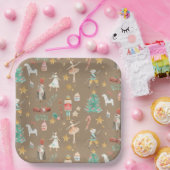 クラフト素朴すべてくるみ割りクリスマス ペーパープレート (パーティー)