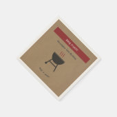 クラフト素朴とBBQパーティー誕生日 スタンダードカクテルナプキン (角)