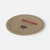 クラフト素朴とBBQパーティー誕生日 ペーパープレート (アングル)