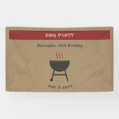 クラフト素朴とBBQパーティー誕生日 横断幕 (横)