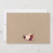 クラフト素朴のフローラライトライ感謝していスB サンキューカード (裏面)