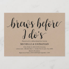 クラフト素朴のリハ結婚ーサルディナー招待状 招待状