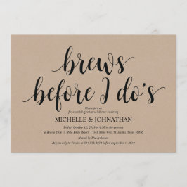 クラフト素朴のリハ結婚ーサルディナー招待状 招待状