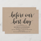 クラフト素朴のリハ結婚ーサルディナー招待状 招待状 (正面/裏面)