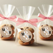 クラフト素朴アンパサンドモノグラム結婚の感謝 ラウンドシール