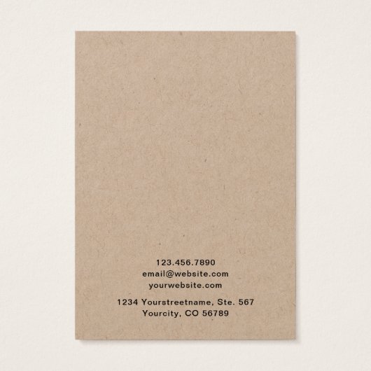 クラフト素朴アーティザンネックレスジュエリーディスプレイカード (裏面)