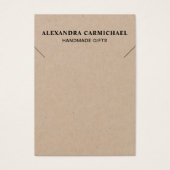 クラフト素朴アーティザンネックレスジュエリーディスプレイカード (正面)