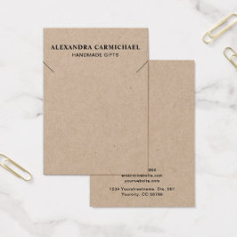 クラフト素朴アーティザンネックレスジュエリーディスプレイカード