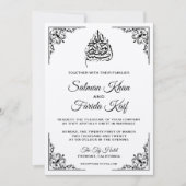 クラフト素朴イスラム教結婚式招待状 招待状 (正面)