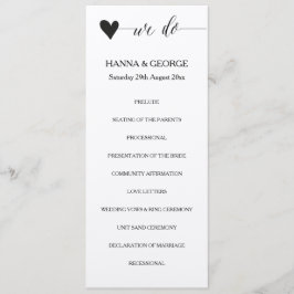 クラフト素朴ウェディングプログラムハート プログラム