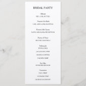 クラフト素朴ウェディングプログラムハート プログラム (裏面)