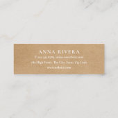 クラフト素朴ウォーターカラーグリーンプロフェッショナル スキニー名刺 (裏面)