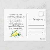 クラフト素朴ウォーターカラーレモンの移動発表 ポストカード (裏面)