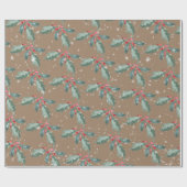 クラフト素朴ウォーター絵を描カラー ラッピングペーパー (フラット)