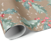 クラフト素朴ウォーター絵を描カラー ラッピングペーパー (ロールコーナー)