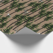 クラフト素朴ウッドランドイースタンパインフォレストスタック ラッピングペーパー (角)