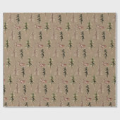 クラフト素朴ウッドランドスパースフォレストスタッグトインデア ラッピングペーパー (フラット)