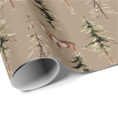 クラフト素朴ウッドランドスパースフォレストスタッグトインデア ラッピングペーパー (ロールコーナー)