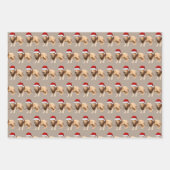 クラフト素朴ウッドランドフォレストサファリ動物 ラッピングペーパーシート (正面)