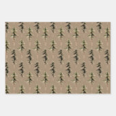 クラフト素朴ウッドランドフォレスト1 ラッピングペーパーシート (正面2)