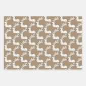 クラフト素朴ウッドリンデナークリスマスツリー ラッピングペーパーシート (正面3)