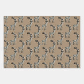 クラフト素朴ウッドリンデナークリスマスツリー ラッピングペーパーシート (正面)