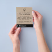 クラフト素朴カスタムビジネスロゴ&ソーシャルメディア チラシ (手)