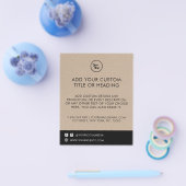 クラフト素朴カスタムビジネスロゴ&ソーシャルメディア チラシ (シングル)