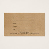 クラフト素朴ギフト券 (裏面)