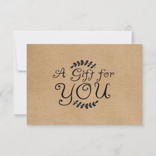 クラフト素朴ギフト券 (正面)