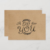 クラフト素朴ギフト券 (正面/裏面)