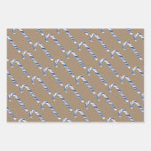 クラフト素朴クリスマスキャンディカン ラッピングペーパーシート (正面3)