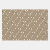 クラフト素朴クリスマスキャンディカン ラッピングペーパーシート (正面)