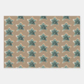 クラフト素朴クリスマスキャンドルCookie&ホットココア ラッピングペーパーシート (正面2)