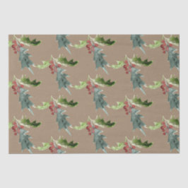 クラフト素朴クリスマスフローラホリーレッドベリー 薄葉紙