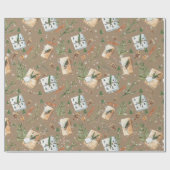 クラフト素朴クリスマスホリデーギフトパッケージ ラッピングペーパー (フラット)