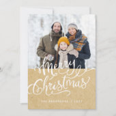 クラフト素朴クリスマスホリデーフォトオーバーレイ シーズンカード (正面)