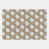 クラフト素朴グラスボールホリデーオーナメント ラッピングペーパーシート (正面3)