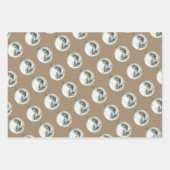 クラフト素朴グラスボールホリデーオーナメント ラッピングペーパーシート (正面2)