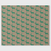 クラフト素朴グリーンスタッグトナデラッピング紙 ラッピングペーパー (フラット)