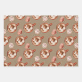 クラフト素朴コージーなホットココアとクッキー ラッピングペーパーシート (正面)