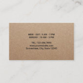 クラフト素朴コーヒーカップコーヒーロイヤリティカード ロイヤリティカード (裏面)