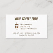 クラフト素朴コーヒーカップコーヒーロイヤリティカード 名刺 (裏面)