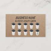 クラフト素朴コーヒーショップコーヒーロイヤリティカード ロイヤリティカード (正面)