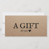 クラフト素朴サロン&スパギフト券 (正面)