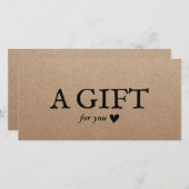 クラフト素朴サロン&スパギフト券 (正面/裏面)