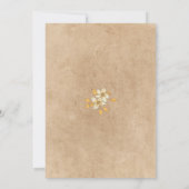 クラフト素朴サンフラワーブルーイエローフローラズ結婚 招待状 (裏面)