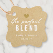 クラフト素朴ザパーフェクトブレンド結婚式の引き出物ラベル フェイバータグ (正面)