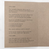 クラフト素朴シンプルロゴ3折パンフレット 三つ折りカード (内部最初)